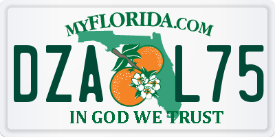 FL license plate DZAL75