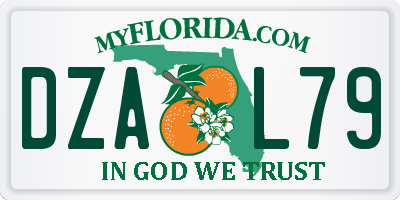 FL license plate DZAL79