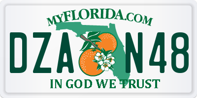 FL license plate DZAN48