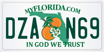 FL license plate DZAN69