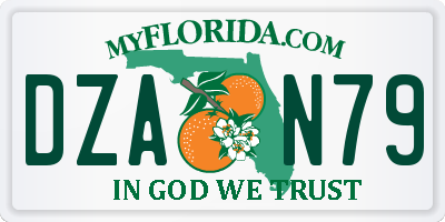 FL license plate DZAN79