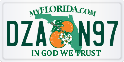 FL license plate DZAN97
