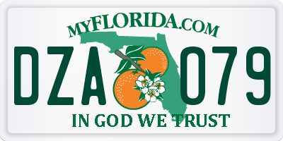 FL license plate DZAO79