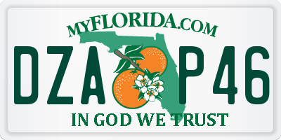 FL license plate DZAP46