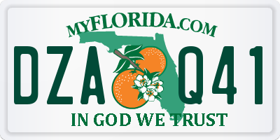 FL license plate DZAQ41