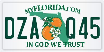 FL license plate DZAQ45