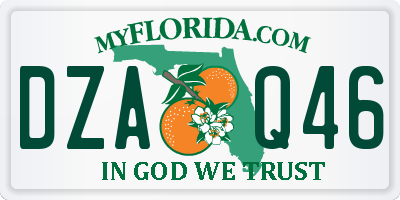 FL license plate DZAQ46