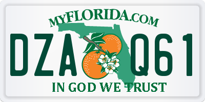 FL license plate DZAQ61