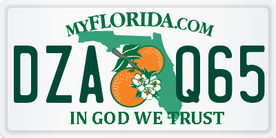 FL license plate DZAQ65