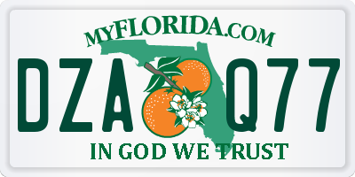 FL license plate DZAQ77