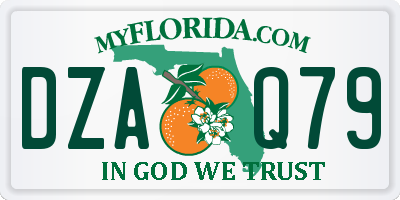 FL license plate DZAQ79