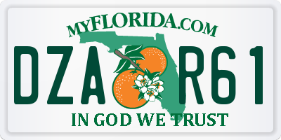 FL license plate DZAR61