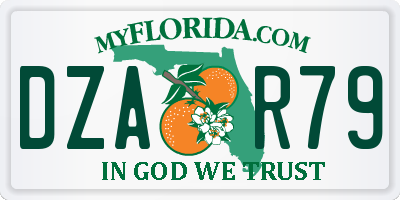 FL license plate DZAR79