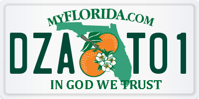 FL license plate DZAT01