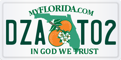 FL license plate DZAT02
