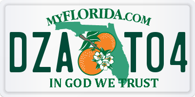 FL license plate DZAT04