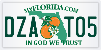 FL license plate DZAT05
