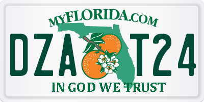 FL license plate DZAT24