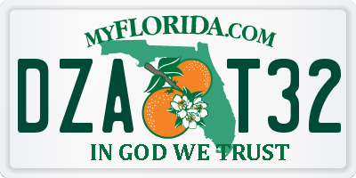 FL license plate DZAT32