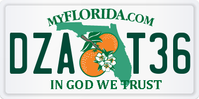FL license plate DZAT36