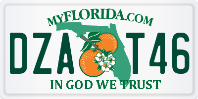FL license plate DZAT46