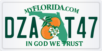 FL license plate DZAT47