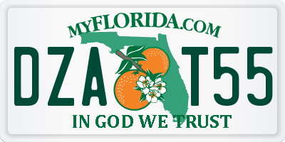 FL license plate DZAT55