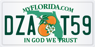FL license plate DZAT59