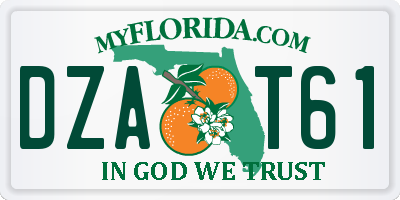 FL license plate DZAT61