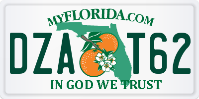 FL license plate DZAT62