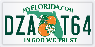 FL license plate DZAT64