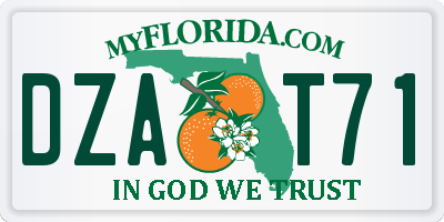 FL license plate DZAT71