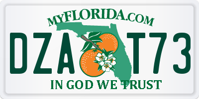 FL license plate DZAT73