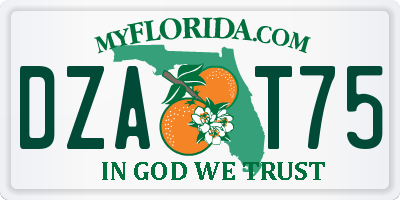 FL license plate DZAT75