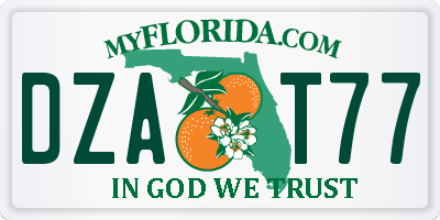FL license plate DZAT77