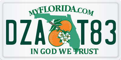 FL license plate DZAT83