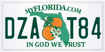 FL license plate DZAT84