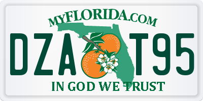 FL license plate DZAT95