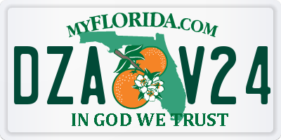 FL license plate DZAV24