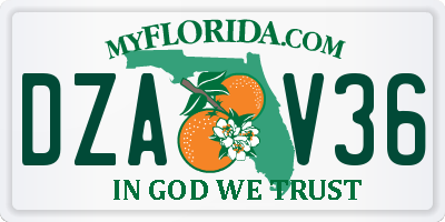 FL license plate DZAV36