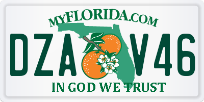 FL license plate DZAV46