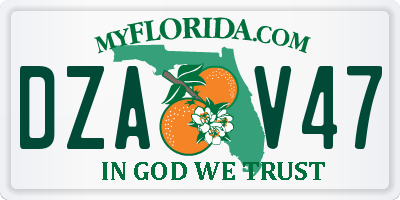 FL license plate DZAV47