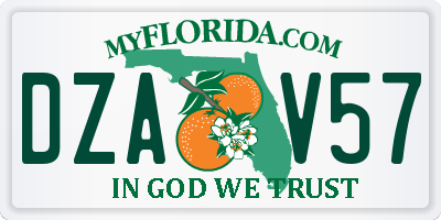 FL license plate DZAV57