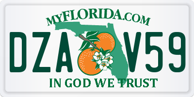 FL license plate DZAV59