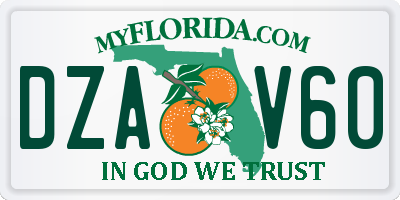FL license plate DZAV60