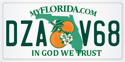 FL license plate DZAV68