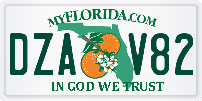 FL license plate DZAV82