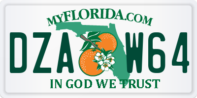 FL license plate DZAW64