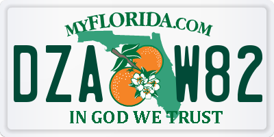 FL license plate DZAW82