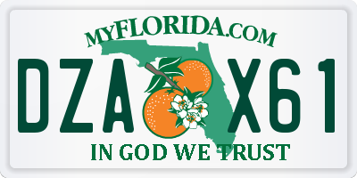 FL license plate DZAX61
